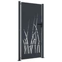 vidaXL Garden Gate/Fence - 105x205 cm Anthracite Steel - Laser Cut Design - Outdoor/Patio - 1