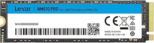Lexar NM610PRO 1To SSD, M.2 2280 PCIe Gen3x4 NVMe 1.4 SSD…