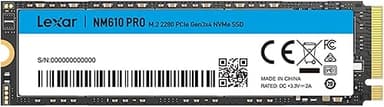Lexar NM610PRO 1To SSD, M.2 2280 PCIe Gen3x4 NVMe 1.4 SSD…