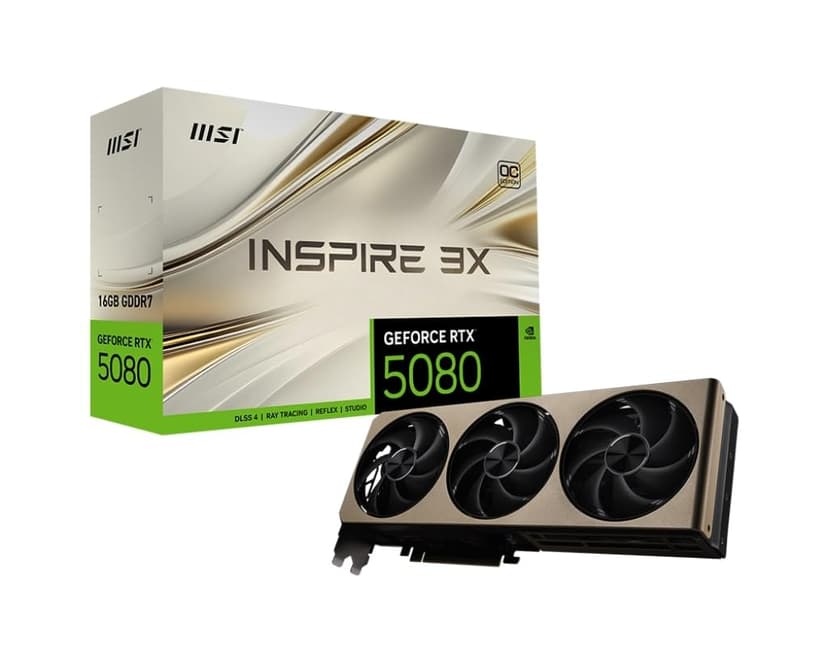 MSI GeForce RTX 5080 16G INSPIRE 3X OC Graphics Card - RT… - 1