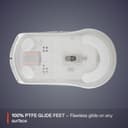 SteelSeries Rival 3 Wireless Gen 2 Gaming Mouse - 2.4GHz and Bluetooth - 18000 DPI TrueMove Air Optical Sensor - 60 Million Click Durability - Light-Weight - 100% PTFE Feet - White - 5