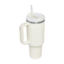 STANLEY 1913 Quencher H2.0 Flowstate Tumbler 1.2L – Cold for 11 Hours – Iced for 48 Hours – Metal Water Bottle with Straw, Handle and Lid – Dishwasher Safe – Travel Mug for Cold Drinks – Cream - 9
