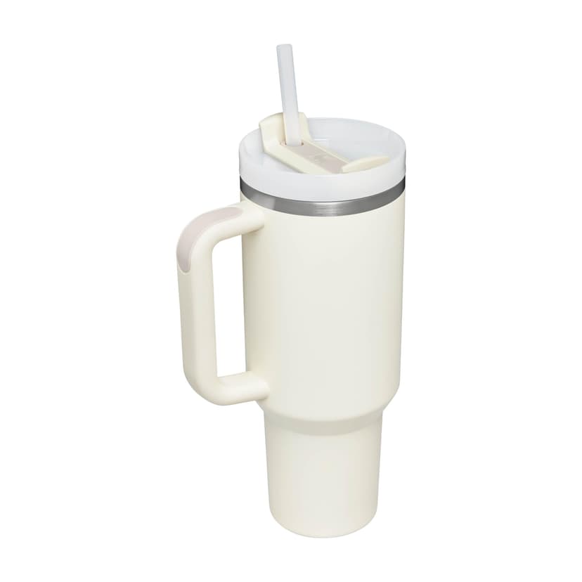 STANLEY 1913 Quencher H2.0 Flowstate Tumbler 1.2L – Cold for 11 Hours – Iced for 48 Hours – Metal Water Bottle with Straw, Handle and Lid – Dishwasher Safe – Travel Mug for Cold Drinks – Cream - 9