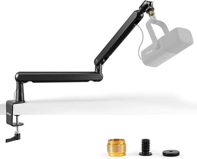 FIFINE Microphone Arm, Flat Adjustable Rods Microphone St…