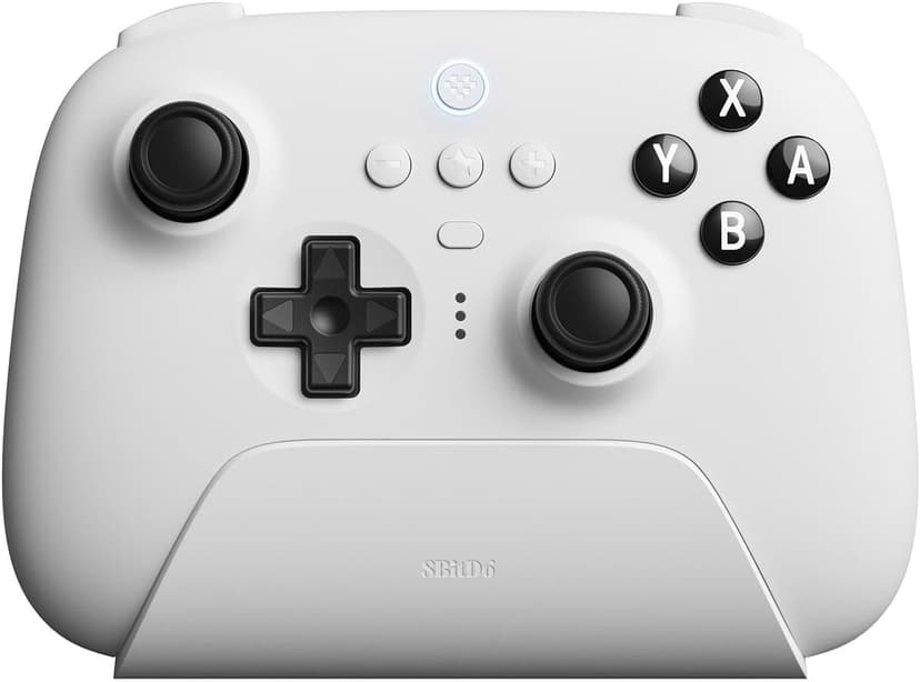 8BitDo Ultimate Bluetooth & 2.4g Controller with Charging Dock for Switch and Windows - White - 1