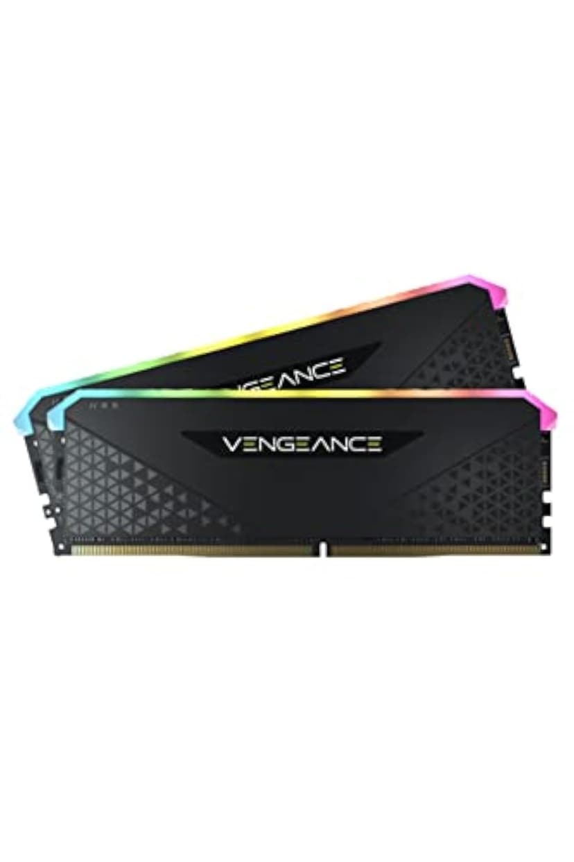 Corsair Vengeance RGB RS 16Go (2x8Go) DDR4 Jusqu'à 3200MHz C16 Mémoire de Bureau (Éclairage RGB Dynamique, Temps de Réponse Serrés, Compatible avec Intel & AMD 300/400/500 Series) Noir - 1