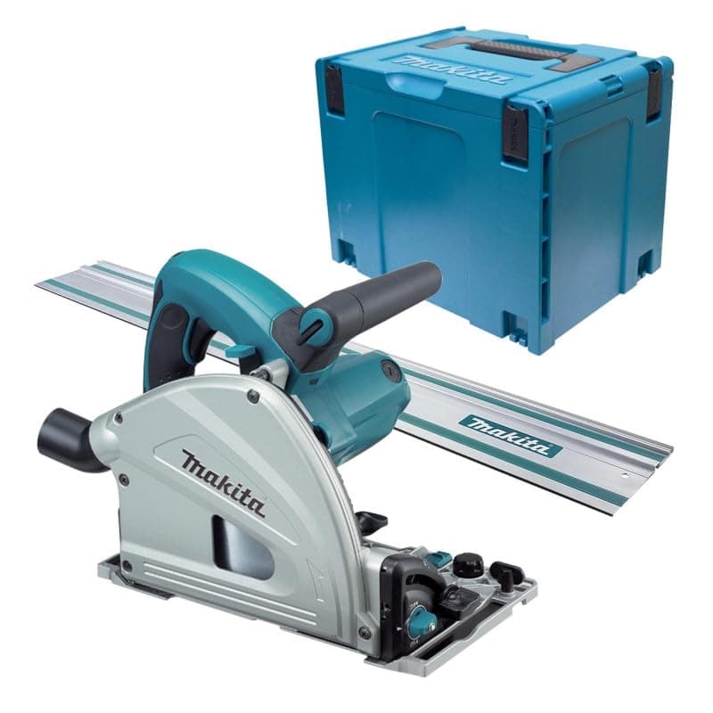 Makita Makita Plunge Circular Saw 1300 W 165 mm in Mak-Pac Box + Guide Rail 1400 mm – SP6000J1
