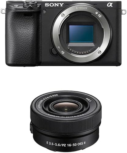 Sony Alpha 6400 APS-C Mirrorless Camera with 16-50mm Lens (24.2MP, Real-Time Eye Autofocus, 4K Video, 0.02s Fast AF, Tiltable Screen, Ideal for Vlogging, Travel and Content Creation)
