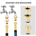 150FT or 200FT Expandable Garden Hose, Water Hose with Extra Strength Fabric, with 10-Pattern Spray Nozzle, Leakproof Lightweight Expanding Hose for Watering and Washing (150FT/45Meters) - 5