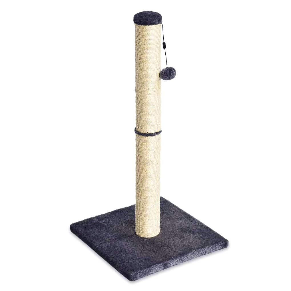 Amazon Basics Cat Scratching Post for Indoor Cats, Standard with Dangling Toy, 80 cm, Grey