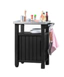 Keter Barbecue Side Table with Single Door, Graphite, 54 x 70 x 90 cm, 6130 - 1