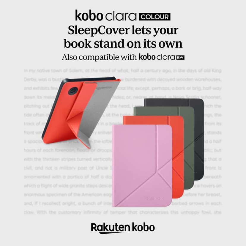 Kobo Clara Colour/BW SleepCover Case | Misty Green | Sleep/Wake Technology | Built-In 2-Way Stand | Vegan Leather | Compatible with 6” Kobo Clara Colour/BW eReader - 3