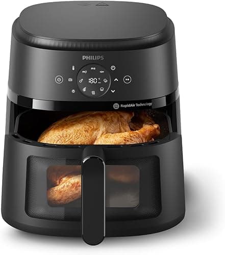 Philips Airfryer 2000 Series 6.2L - 1700W Power, Cooking Window, RapidAir Technology, Digital Touch Screen, 13 Cooking Options, Up to 90% Less Fat, Black (NA230/00)