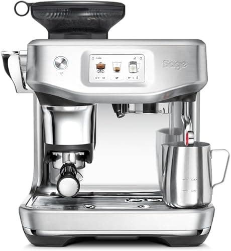 Sage - The Barista Touch Impress - Machine à Café avec Mousseur Automatique, Moulin Intégré & Fonction Cold Brew - Dosage Intelligent, Tassage Assisté - Nougat aux Amandes