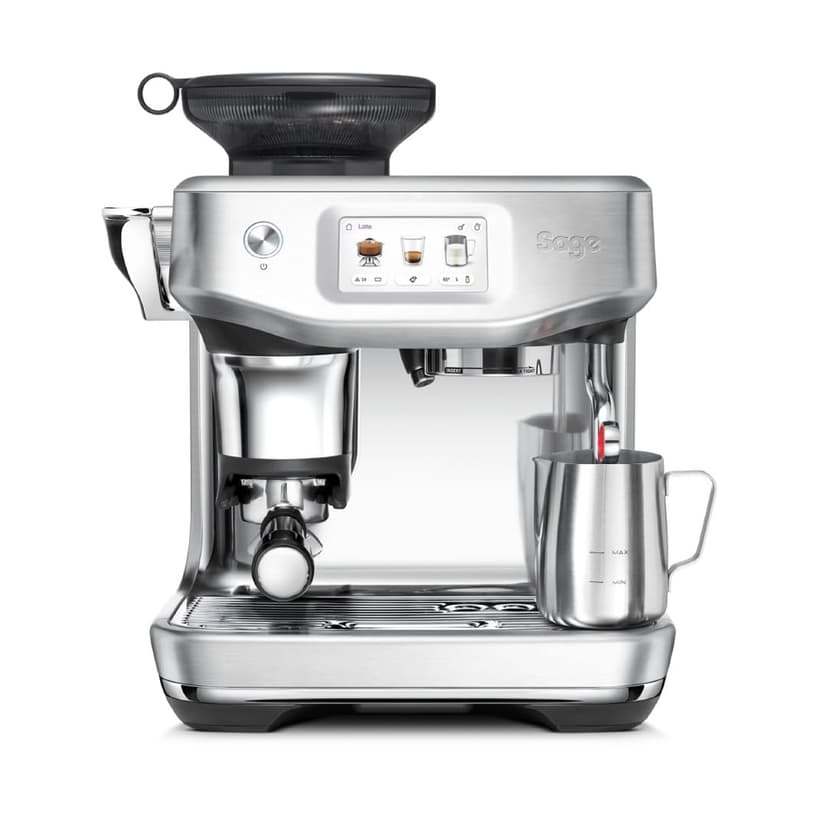 Sage - The Barista Touch Impress - Machine à Café avec Mousseur Automatique, Moulin Intégré & Fonction Cold Brew - Dosage Intelligent, Tassage Assisté - Nougat aux Amandes - 1
