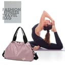 Vllcsla Sac de Sport Femme Petit, Poche Humide, 45x27x20 cm, Imperméable Sac à Bandoulière de Sport/Voyage, Sacs de Week-End à Main, Sacs de Voyage Femme Piscine, Léger, Doux (Rose foncé) - 2