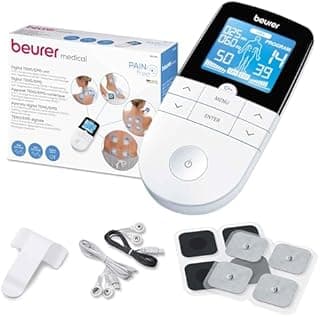 Beurer EM49 PainFree Digital TENS and EMS Machine | Drug-free natural pain relief | 3-in-1 pain relief, rehabilitation and massage | 70 training programmes | 2 channels | 4 self-adhesive electrodes - 1