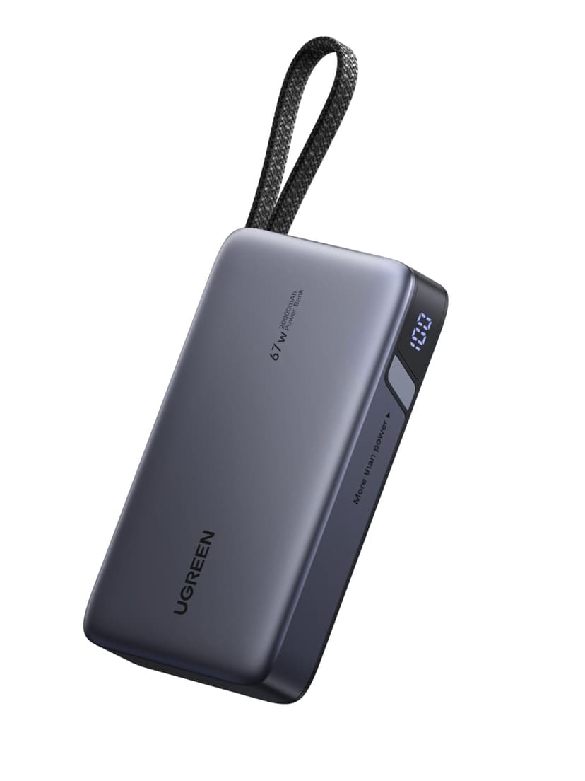 UGREEN Nexode 67W Batterie Externe 20000mAh Power Bank Charge Rapide PD 65W Câble USB C Intégré Chargeur Portable PC LED Compatible avec Xiaomi Note 15 14 13 Poco M8 M7 iPhone 17 16 15 Galaxy S25 S24 - 1