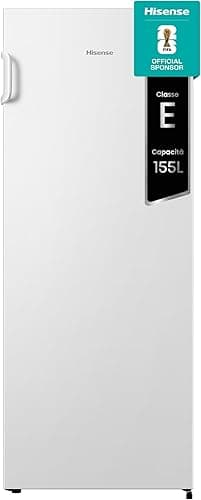 Hisense FV191N4AW2 Freezer Verticale con display LED, Total No frost, 155 L, Inox