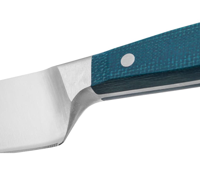 Arcos Couteau de Chef Forgé en Acier Taille 8 Pouces, Manche Micarta Professionnel & Bord en Soie Spécial et lame Argentée de 210 Mm, Impressionnez àChaque Coupe, Série Brooklyn, Couleur Bleue, - 5