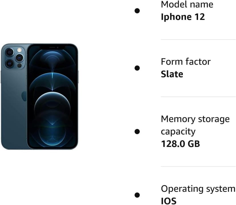 Apple iPhone 12 Pro, 128GB, Blu - (Ricondizionato) - 7