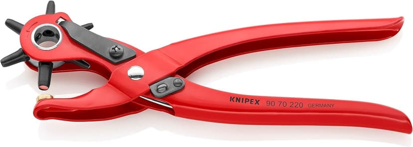 KNIPEX Revolving Punch Pliers Red Powder-Coated 220 mm, 90 70 220 EAN - 1
