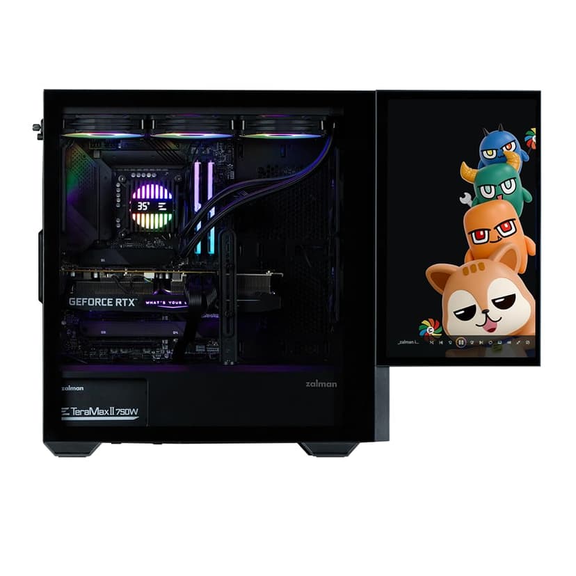 Zalman Z10 DS Medium Tower Case with 15.6 Inch Screen Black - 3