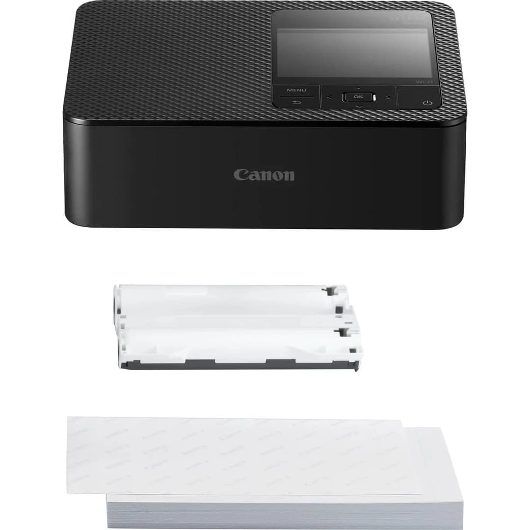 Canon SELPHY CP1500 Imprimante Photo Mobile avec kit de Papier, Noir, imprimante Bluetooth sans Fil, avec Accessoires, compacte et légère, Mi 54 Feuilles de Papier au Format Carte Postale 4 x 6
