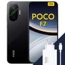 POCO F7 Smartphone, 12+256GB, Black, Flagship Snapdragon® 8s Gen 4, 6500mAh battery, 50MP Sony camera with OIS, 6.83 inch 1.5K 120Hz AMOLED display (Included power adapter) - 1