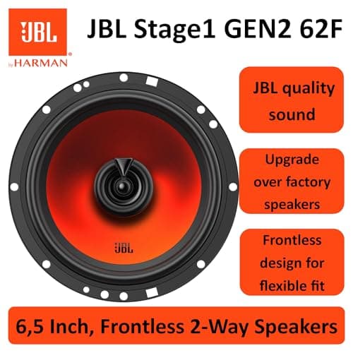 JBL Stage1 GEN2 62F – 6.5 Inch (165mm) 2-Way Coaxial Car Speakers – 50W RMS – 220W Peak – High Sensitivity – OEM Replacement Audio – No Grille – Easy Install – Set of 2 - 13