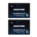 Gigastone Certifié NAS 1To NAS SSD Disque (Lot de 2) 24 h/24, 7 j/7 Durable TLC Endurance élevée Raid Synchro sécurisée des données Cache de Stockage en réseau 2,5 Pouces SATA Disque Dur ssd Interne - 1