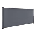Juskys Dubai Side Awning, 500 x 160 cm, Extendible and Opaque, Privacy Screen and Windbreak for Balcony and Patio, Wall Bracket for Side Roller Blind, Anthracite - 4