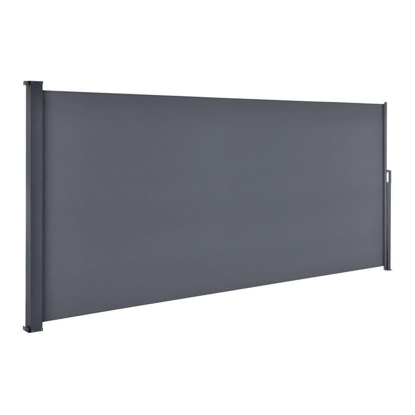 Juskys Dubai Side Awning, 500 x 160 cm, Extendible and Opaque, Privacy Screen and Windbreak for Balcony and Patio, Wall Bracket for Side Roller Blind, Anthracite - 4