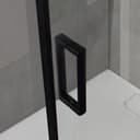 City Shower Enclosure 80 x 100 H 190 cm Matt Black Profile in Clear Crystal Glass - 7