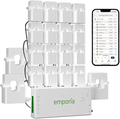 Emporia Vue 3 Moniteur d'Énergie Intelligent Triphasé – A…