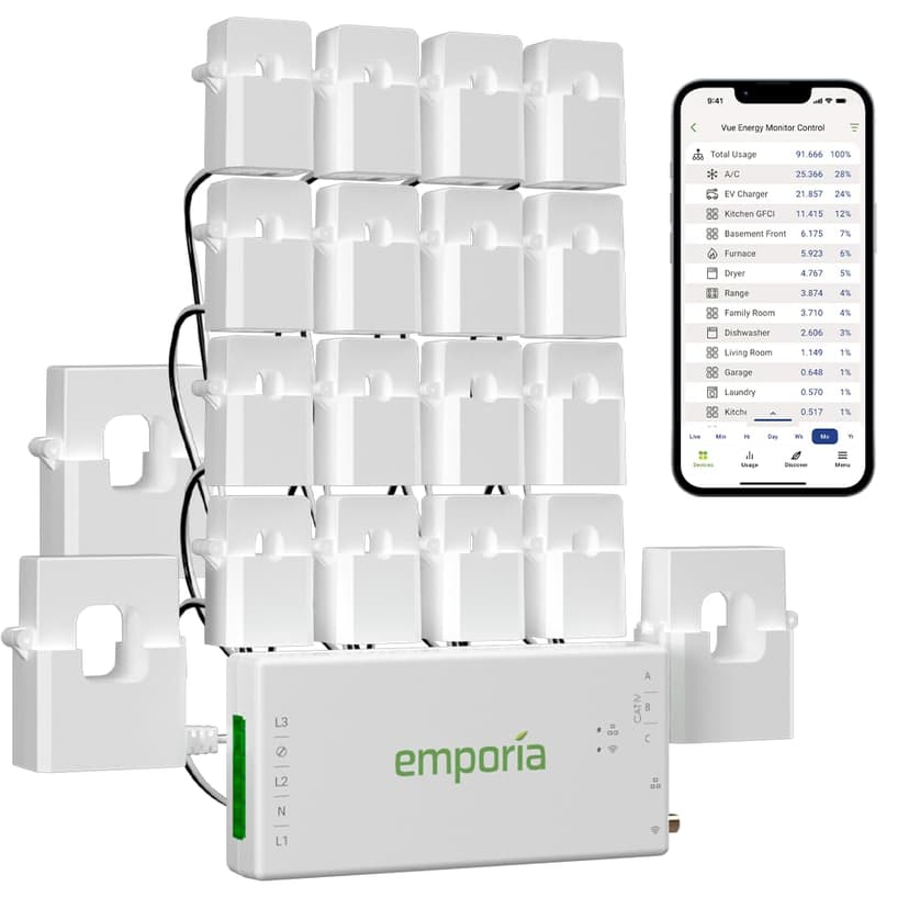 Emporia Vue 3 Moniteur d'Énergie Intelligent Triphasé – A… - 1