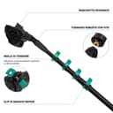 VONROC Window Cleaner with Telescopic Rod 4.6 m - Car Wash Brush with Handle, Professional Window Wiper with Washing Brush for Windows, Solar System - Includes Brush, Hose, Soap Dispenser - 8