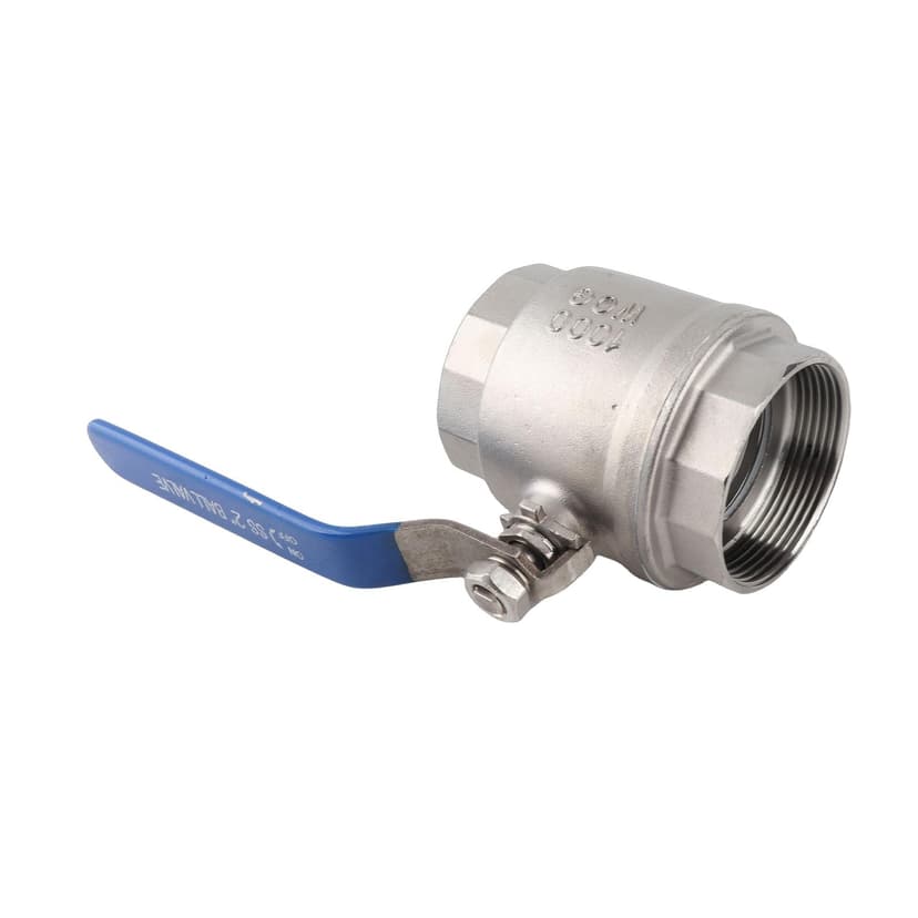 304 Stainless Steel Ball Valve 2 Inch Two Piece Female Thread Ball Valve Full Bore Lever Handle DN50 1000 WOG Suitable for Water, Oil and Non-flammable Gas - 7