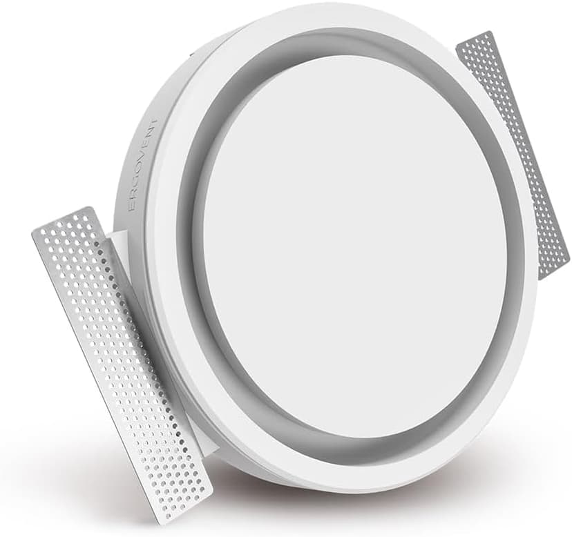 Ventilation Grille Air Vent Cover - Gypsum Frameless Air Diffuser for Drywall Ceiling, Round Ceiling Diffuser, Bathroom, Kitchen, Garage, Livingroom Use, Ventilation Cover, Intake or Exaust, (125 mm) - 1