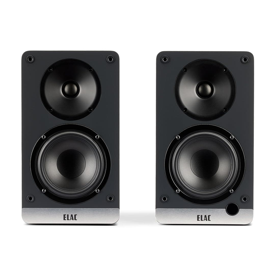 ELAC Debut ConneX DCB41 Compact Speakers for Audio Playback via HDMI, USB, Phono & Bluetooth, Excellent Sound & Premium Design, 1 Set of Active Speakers Black