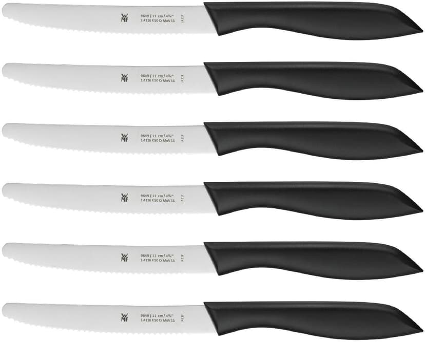WMF Snack Knife Set, Black, 6-Piece - 1