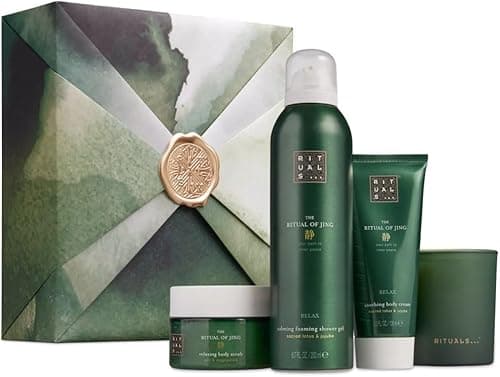 RITUALS Gift Set The Ritual of Jing M - 4 Home and Skincare Products Enriched with Lotus Flower and Jujube - Bath Gift Box with Calming and Caring Properties