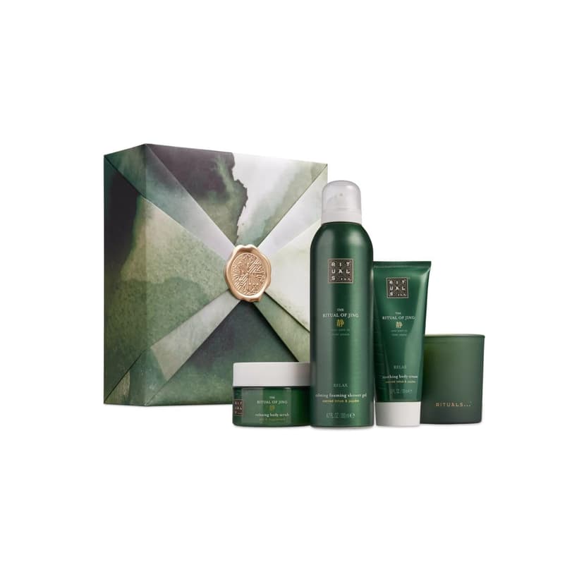 RITUALS Gift Set The Ritual of Jing M - 4 Home and Skincare Products Enriched with Lotus Flower and Jujube - Bath Gift Box with Calming and Caring Properties - 1
