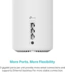 TP-Link Deco XE75 Wi-Fi 6E Mesh WLAN Set (2 Pack), AX5400 Tri-Band Router & Repeater (Range up to 510 m², WPA3, Ideal for Large Houses, Compatible with Amazon Alexa, 6X Gigabit Ports) White - 5