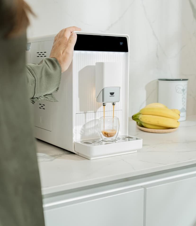 Incapto Aura Caffettiera Superautomatica | 19 Bar | Doppio Pulsante Espresso | Caffettiera a grana compatta e design elegante | Macinino regolabile | Pulizia automatica | Ricette multiple (bianco) - 8