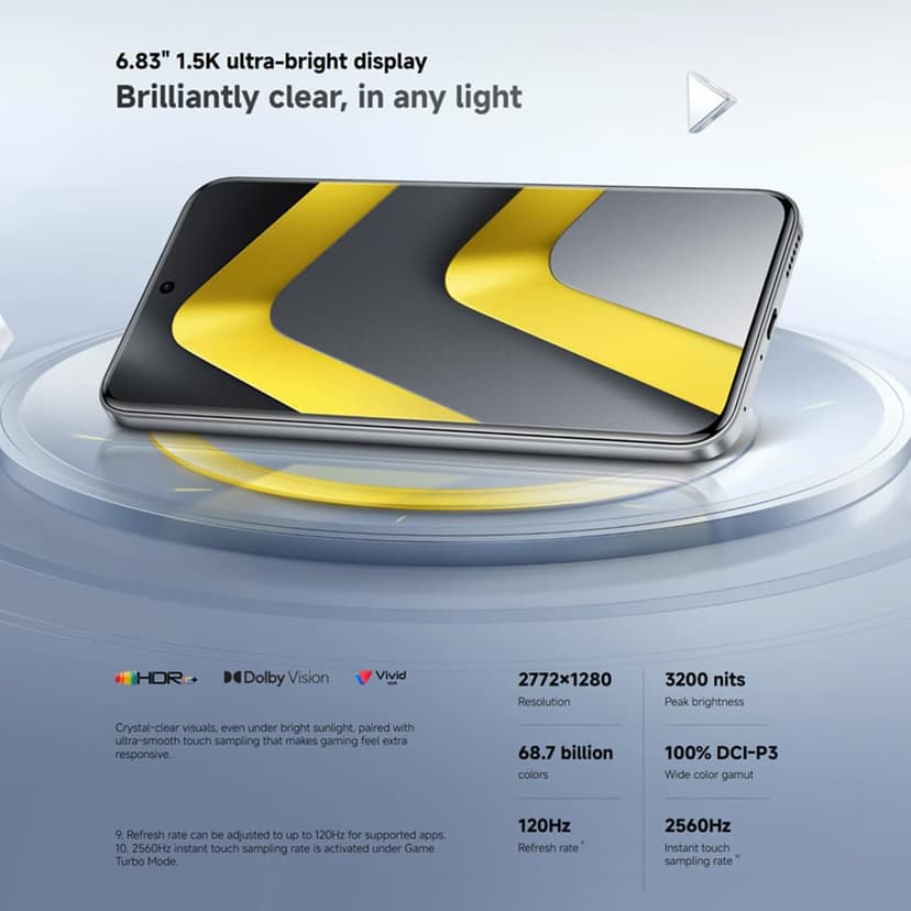 XIAOMI Poco M8 Pro 5g Smartphone 8+256 Go,Vert,Processeur Snapdragon 7s Gen 4, Écran 6,83" AMOLED 1,5K HyperCharge100W HyperOS 2 Batterie de 6500 mAh (Chargeur Inclus) - 4