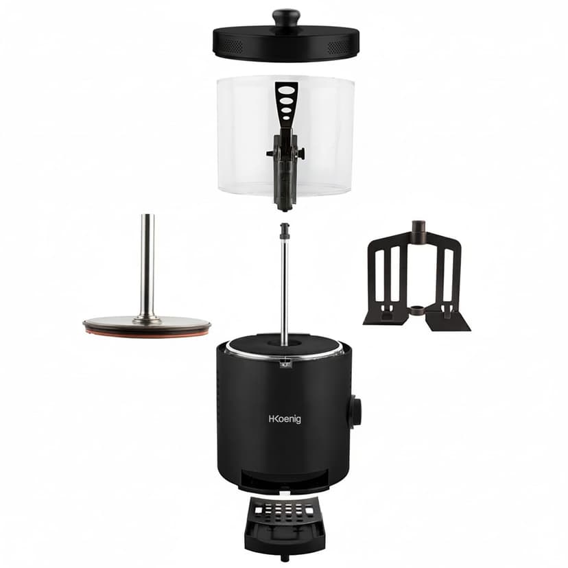 H.Koenig SHK802 Hot Beverage Machine, Stainless Steel, Black - 5
