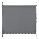 Clamp awning 150 x 120 x 200-300cm Awning Balcony awning Sun protection without drilling Medium grey - 5