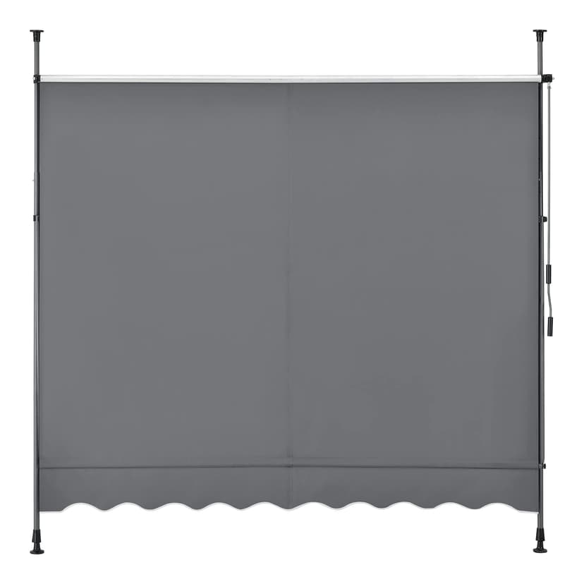 Clamp awning 150 x 120 x 200-300cm Awning Balcony awning Sun protection without drilling Medium grey - 5