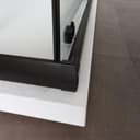City Shower Enclosure 80 x 100 H 190 cm Matt Black Profile in Clear Crystal Glass - 4